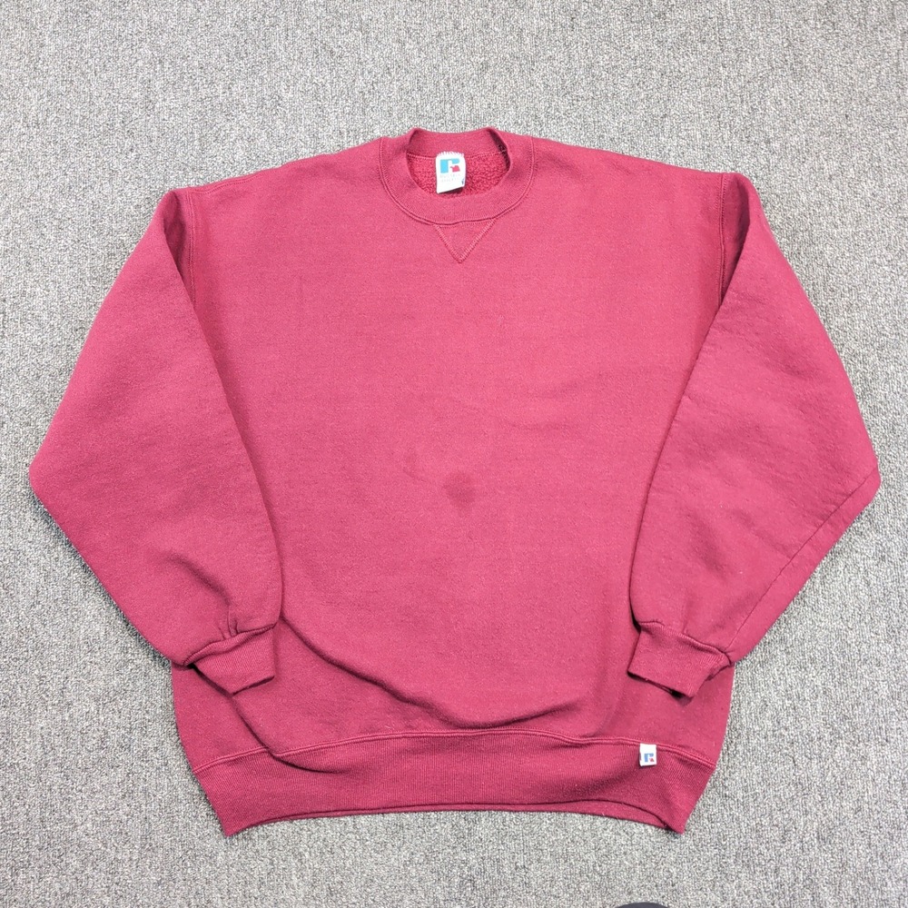 Russell Athletic Vintage 90s Sweatshirt XL Maroon Red Made in USA Streetwear